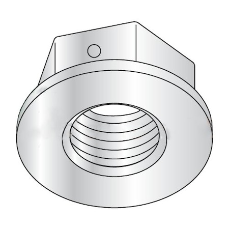 Center-Lock Distorted Thread Reversible Lock Nut, 1/2-13, Steel, Grade F, Zinc Plated, 750 PK